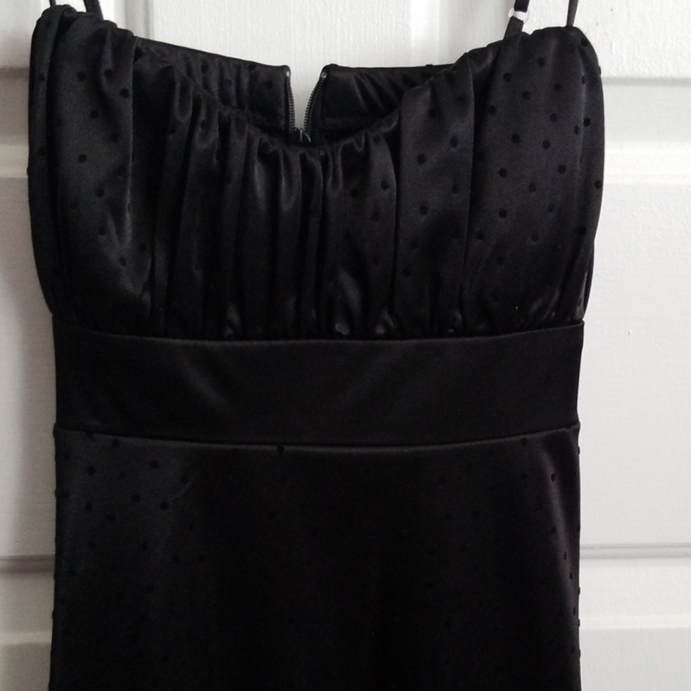 Black Swiss Dot Dress - Picture 2 of 7